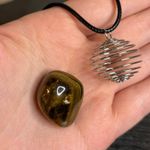 Handmade  Tigers Eye Crystal Cage Necklace Photo 2