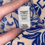 Love Culture  Blue Cream Damask Print Strapless Blouson Wide Leg Jumpsuit Medium Photo 6