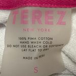 Terez New York Women's White Pullover Long Sleeve Crew Neck Sweatshirt Top Sz S Photo 2