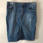 Gap Factory Denim Pencil Knee Length Modest Skirt Blue Size 0 Photo 0