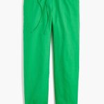 NWT JCrew Linen Cotton Blend Drawstring Pants Kelly Green 16 🪡 Seam Needs Repair Photo 0