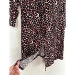 Soma Animal Print Soft Night Shirt Nightie Top 1/2 Sleeve Brown Black Cheetah Photo 4
