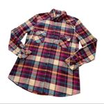 Via Penny Lane Reworked Apparel | Maroon 5 Graphic Button Up Plaid Shirt Large Blue Photo 1