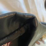 Vintage Longline Black Leather Jacket Sz Medium GV Medusa Head Buttons Photo 3