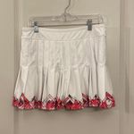 Lucky in love white tennis skirt with geometric trim, size large Photo 8