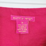 Sunny Leigh  Boho Embroidered Tiered Pink Midi Skirt 14‎ Photo 3
