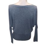 Blue Drop shoulder tight waist long sleeve top Size M Photo 3