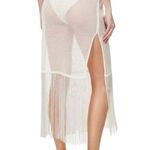 My Beachy Side Camelia Maxi Skirt Small White Cotton Lace Fringe Swim Cover Up Photo 1