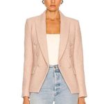 L'Agence L’AGENCE Kenzie Double Breasted Blazer Jacket Petal Blush Pink Boucle Photo 0