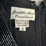Vintage 80s Dress 100% Silk Black Beaded Judith Ann Creations Glam Dynasty Retro Photo 4