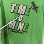 Minecraft Time To Mine Short Sleeve Graphic T Shirt Boys Large Green Photo 6