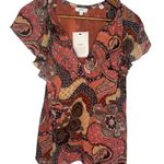 ALC Frank A.L.C. June Silk Short Sleeve Blouse Photo 3