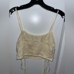 Urban Outfitters  UO Crop Ruched Cinched Bow Linen Corset Cotton Coquette Cami M Photo 10