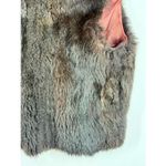 Andrew Marc New Zealand Possum Fur Vest with Leather Collar Dark Brown size medi Photo 4