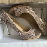 INC International Concepts Rhinestone Nude High Heel Shoes Tan Size 8 Photo 8