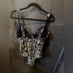 Agua Bendita Juniors  Floral One Piece - Navy Blue with Flowers Photo 4