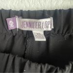 Jennifer Lopez elastic waist & ankle cuff black high rise dress pants jogger Photo 10