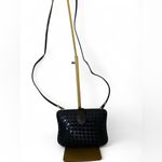 Vintage J & S Original 1960s Black Patent Woven Convertible Bag Photo 1