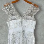 Modcloth Romantic Revelries Dress Small White Beaded Wedding Party Cocktail NWOT Photo 6