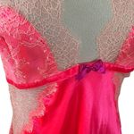 Victoria's Secret Victoria’s Secret Coquette Hot Pink Backless Mini Lace Slip Dress Large 2013 Photo 5