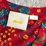 Maeve Anthropologie Printed Pintucked Blouse Red Multicolor Floral Size M Photo 7