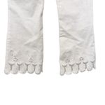Anthropologie Pilcro White High Rise Flare Lace Hem Jeans Sz 28 Photo 3