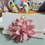 Free People New!  Pink Floral Embellished Choker Necklace Photo 2