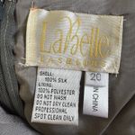 NEW LaBelle Fashions Silk Beaded Tiered Formal Dress Copper‎ Gray Floral Size 20 Brown Photo 7