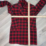 BeFree Tartan Plaid Double Breasted Tie Waist Trench Overcoat Red XS Photo 12