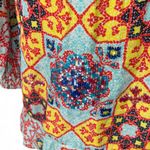 ROCOCO SAND S Mini Dress Wrap Ruffle Hem V Neck REVOLVE Sequin Applique Photo 4