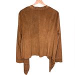 American Rag Light Brown Faux Suede Floral Cardigan Jacket Photo 1
