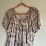 Millibon USA Bohme USA Patchwork Tank / White Print Multi Tiered Swing Mini Dress Size S Photo 0