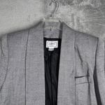 Vintage J Gallery Blazer Womens 7 8‎ Gray Herringbone Padded Shoulder Power Suit Size 8P Photo 4