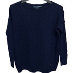 Ralph Lauren VTG Sport Sweater Women M Oversized Cable Knit Boat Neck Wool Blend Photo 0