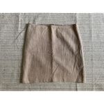 DKNYC Tan Textured Cotton Mini Skirt Office Chic Neutral Workwear Minimalist M Size M Photo 0