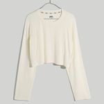 Madewell NWT Raglan Supercropped Tee In Lighthouse Cream Size XXS Photo 2