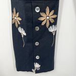 Worth Black Embroidered Floral Wide Leg Pants 6 Bobo Hippie Festival Vacation Photo 6