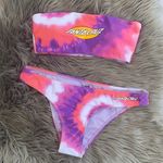 Santa Cruz super Brazilian bikini panties with pink and purple tie dye White Size L Photo 2
