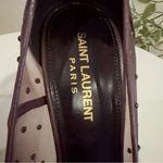 Saint Laurent Authentic  Anja Tulle Rhinestone Mesh 105 Pump Brown Coffee 37.5 Photo 6