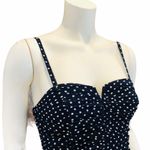 Blue & White Polka Dot Dress Size M Photo 7