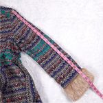 Sundance embroidered Tatou faux fur collar belted open front long coat boho Photo 6