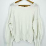 1. State  Balloon Sleeve Crewneck Sweater in Ivory Size M Photo 1