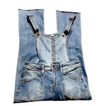 Guess  Denim Overalls Women’s Medium Wash Button Front Wide Leg Jeans Vintage Y2K Photo 1