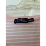 Ralph Lauren Polo  Striped V Neck T Shirt Womens XL Peach White Logo Tee Photo 4