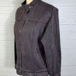 Columbia X.C.O. L juniors charcoal gray Jean Denim Button Down Womens Jacket Photo 1