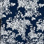Abercrombie & Fitch Abercrombie Fitch Shirt Womens Small Navy Blue White Floral Peasant Blouse Boho Photo 5
