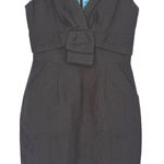 Kay Unger Kay‎ Unger Womens Black Floral Jacquard Sleeveless V-Neck Cocktail Dress Size 2 Photo 0