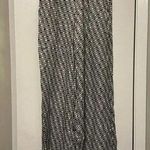ZARA  geometric wide leg pants black cream green size S Photo 0
