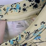 Elie Tahari  Size XS Long-Sleeve Crewneck Pullover Yellow Pink Blue Floral Print‎ Photo 5