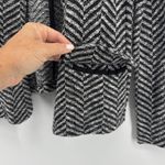 Dolan Left Coast Collection Black White Herringbone Knit Blazer Medium Casual Photo 2